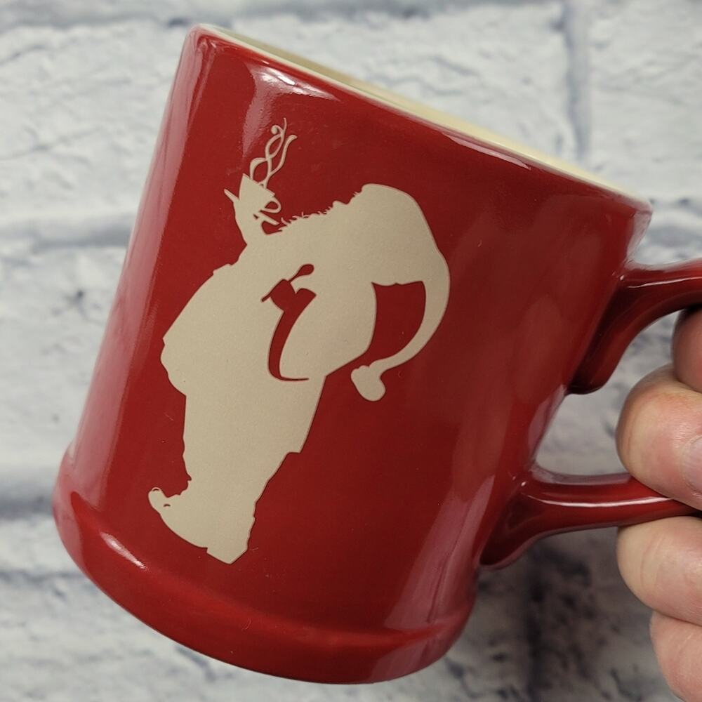 Thoughts of Home Classic Santa Silhouette Red Mug Eat Drink & Be Merry 10 oz